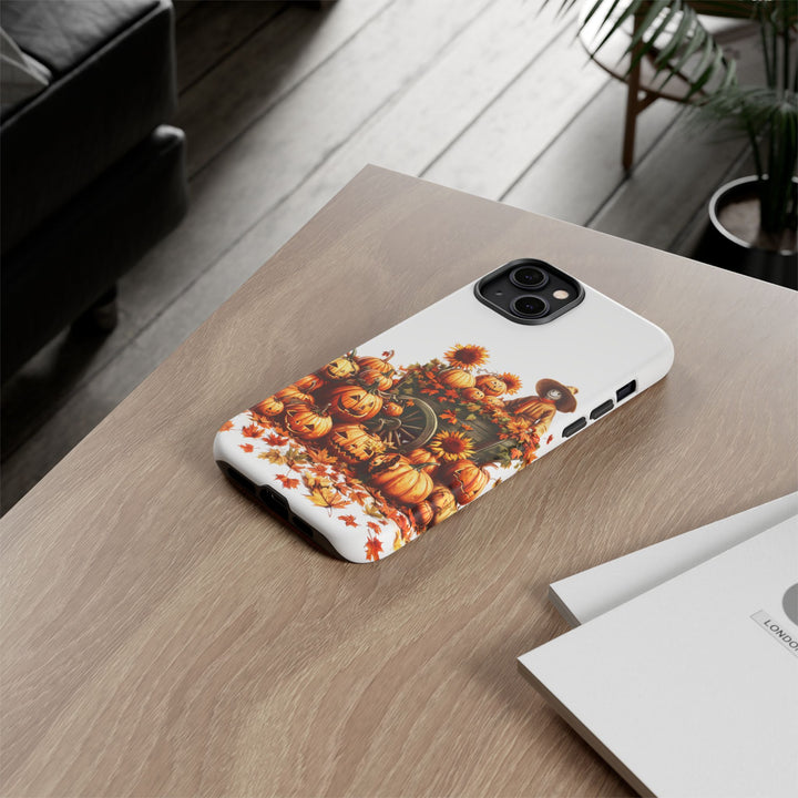 Impact Resistant, Fall Leaves Scarecrow, Cute Phone Cases for Samsung S24, S23, S22, S21, IPhone 15 pro Iphone 14 pro Iphone 13 IPhone 12 Iphone 11 - Studio40ParkLane