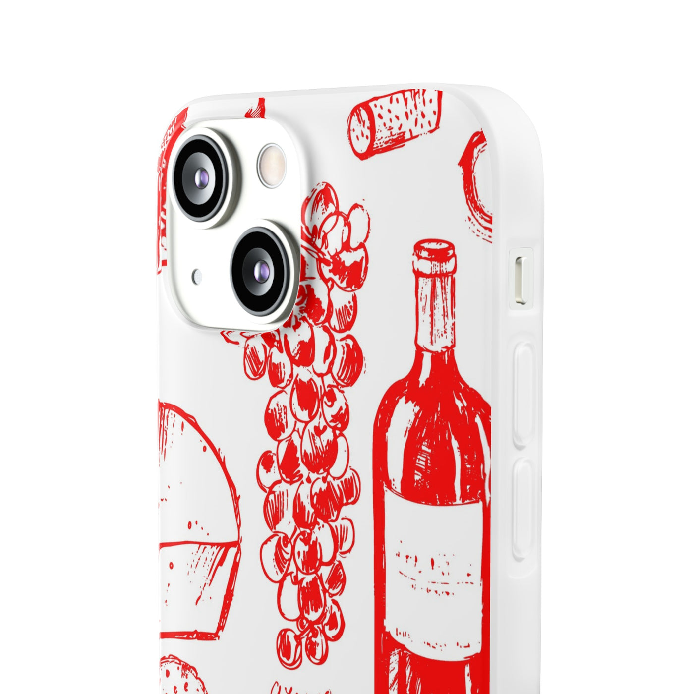 Cute Flexi Phone Cases, French Food Wine Red, Compatible with Samsung Galaxy S23, Samsung S22, Samsung S21, Samsung S20, Galaxy S20 Ultra