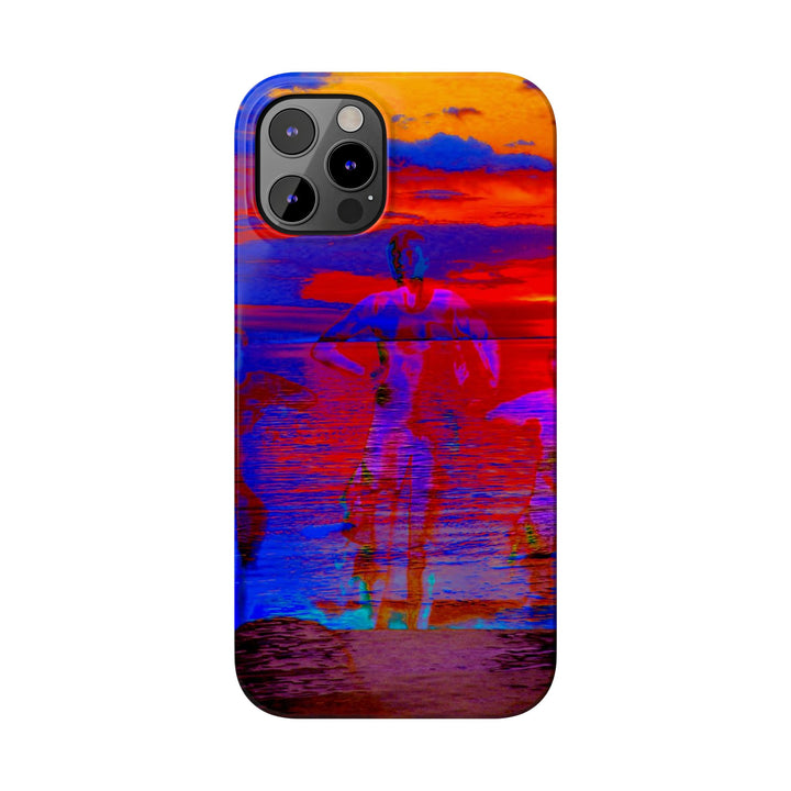 Slim Cute Phone Cases for Iphone | iPhone 15 Case | iPhone 15 Pro Max, Iphone 14 Case, Iphone 14 Pro Max, Iphone 13, Red Blue Sunset - Studio40ParkLane