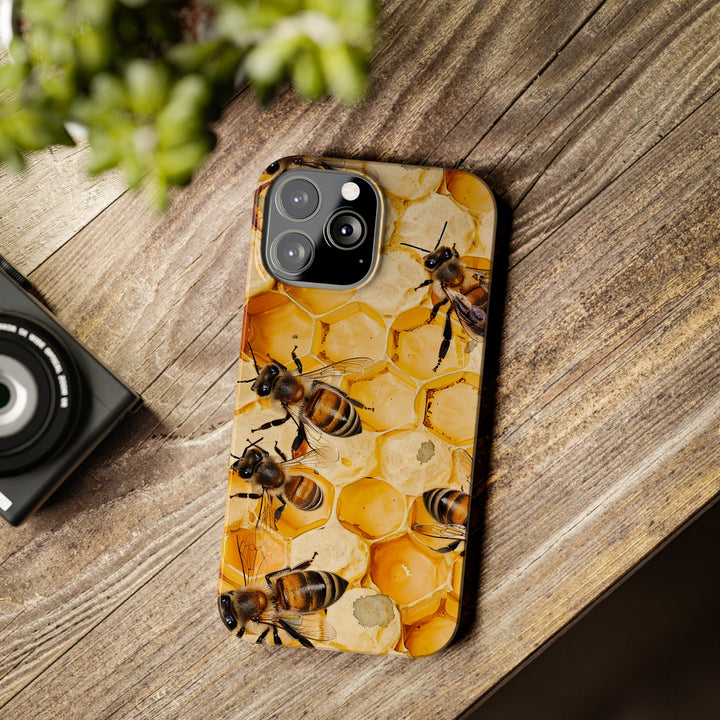 Slim Cute Phone Cases for Iphone - | iPhone 15 Case | iPhone 15 Pro Max Case, Iphone 14 Case, Iphone 14 Pro Max, Iphone 13, Summer Honey Bees - Studio40ParkLane