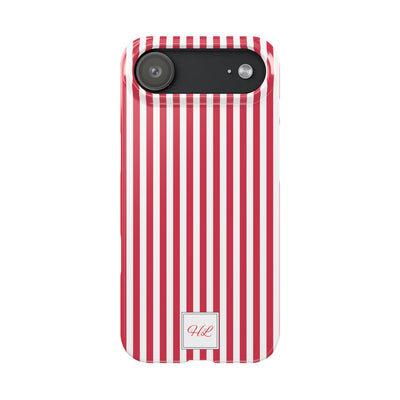 Slim Custom Personalized Winterberry Red Striped Phone Case for Iphone 17 - | iPhone 16 Pro Max Case | iPhone 15 Case Iphone 14 13 12 11 10 9 8 - Studio40ParkLane