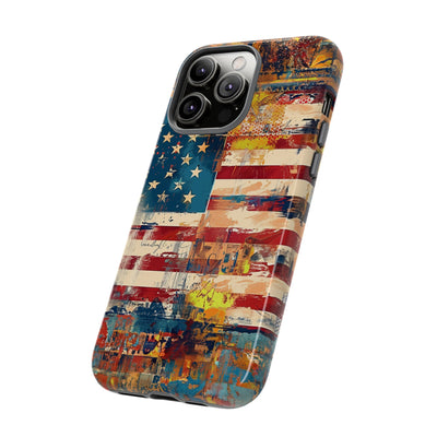 Cute Phone Case | US Flag Abstract, For Iphones and Samsung Galaxy S24, S23, S22, S21, IPhone 15 Case | Iphone 14 Case, Iphone 13 Case