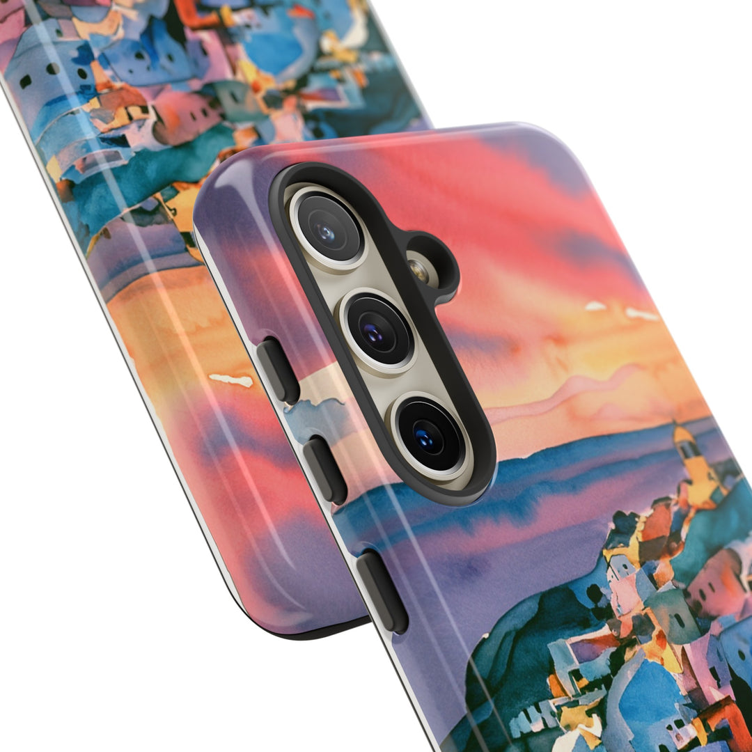 Impact Resistant, Greek Sunset, Cute Phone Cases for Samsung S24, S23, S22, S21, IPhone 15 pro Iphone 14 pro Iphone 13 IPhone 12 Iphone 11 - Studio40ParkLane