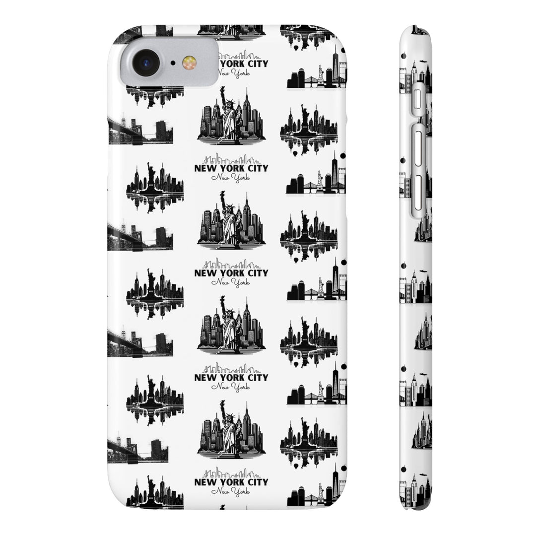 Slim New York Skyline Collage Coquette Gift for Her Cute Phone Cases for Iphone 16 Pro Max | iPhone 15 Case | iPhone 15 Pro Max Case, Iphone 14, Iphone 14 Pro Max, Iphone 13 12 11 8 7 - Studio40ParkLane