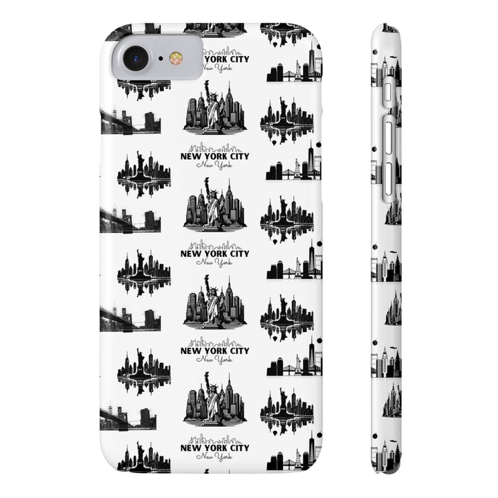 Slim New York Skyline Collage Coquette Gift for Her Cute Phone Cases for Iphone 16 Pro Max | iPhone 15 Case | iPhone 15 Pro Max Case, Iphone 14, Iphone 14 Pro Max, Iphone 13 12 11 8 7 - Studio40ParkLane