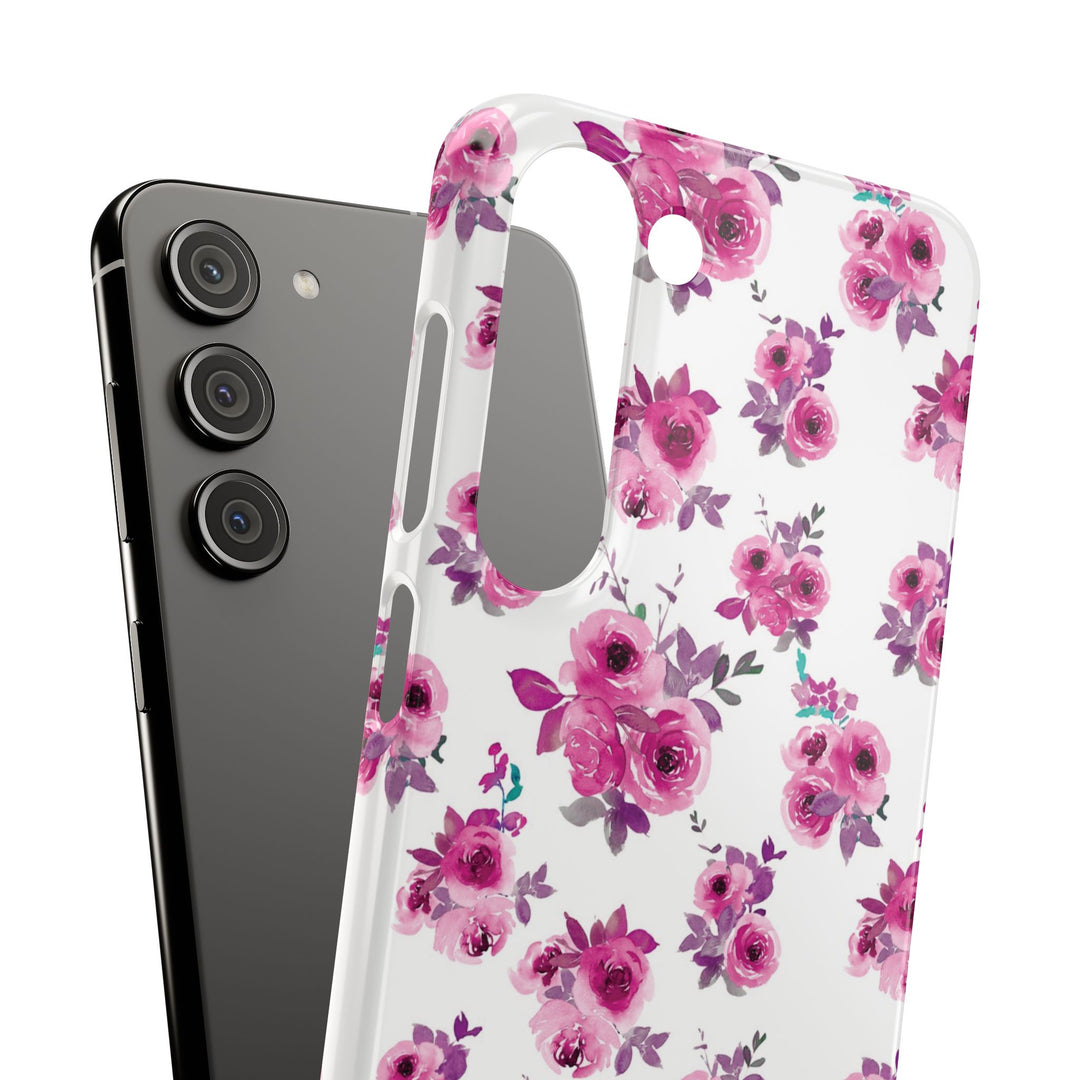 Sleek Snap Flowers Gift for Her Cute Phone Case for iPhone 16 15 14 13 12 11 X Xs Max Xr Pro Plus Samsung Galaxy S24 S23 S22 S21 S20 Ultra