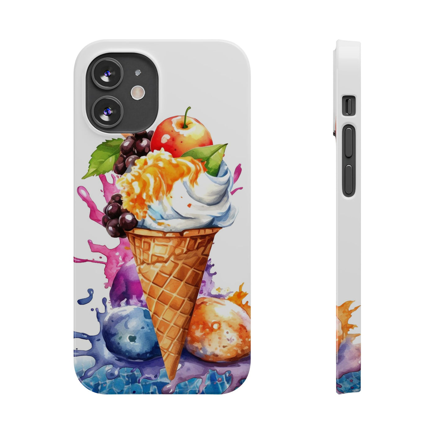 Summer Ice Cream Cone Slim Cute Phone Cases for Iphone  | iPhone 15 Case | iPhone 15 Pro Max Case, Iphone 14, Iphone 14 Pro Max, Iphone 13