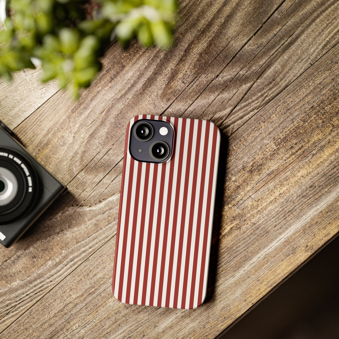 Slim Farmhouse Red Striped Cute Phone Case for Iphone 16 - | iPhone 15 Pro Max Case | iPhone 14 Case Iphone 13 12 11 10 9 8 7 Gift for Her - Studio40ParkLane