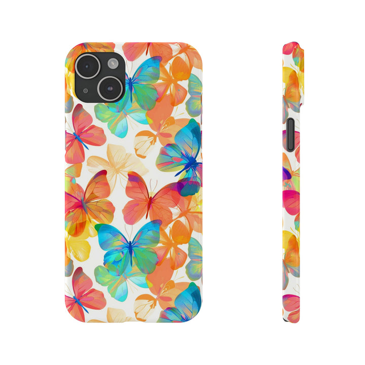 Slim Cute Phone Cases for Iphone - | iPhone 15 Case | iPhone 15 Pro Max Case, Iphone 14 Case, Iphone 14 Pro Max, Iphone 13, Summer Bright Butterflies - Studio40ParkLane
