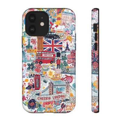 London England Coquette Collage Tough Premium Phone Case - For iPhone 17 Pro Max iPhone 16 Pro iPhone 15 Iphone 14 Plus 13 Pro 12 11 10 XR - Studio40ParkLane