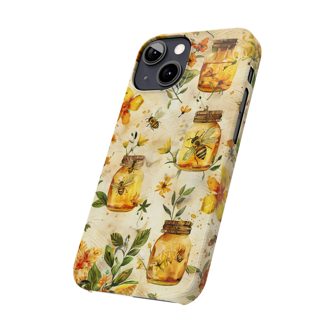 Slim Cute Phone Cases for Iphone | iPhone 15 Case | iPhone 15 Pro Max Case, Iphone 14, Iphone 14 Pro Max, Iphone 13, Honey Bees Yellow - Studio40ParkLane