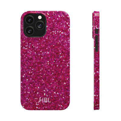 Personalized Slim Muted Pink Faux Play on Glitter Effect Cute Phone Cases for Iphone 16 Pro Max | iPhone 15 Case | iPhone 15 Pro Max Case, Iphone 14, Iphone 14 Pro Max, Iphone 13 12 11 8 7