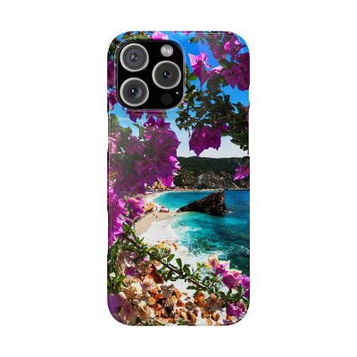 Bougainvillea Sea View Slim Cute Phone Cases for Iphone  | iPhone 15 Case | iPhone 15 Pro Max Case, Iphone 14, Iphone 14 Pro Max, Iphone 13