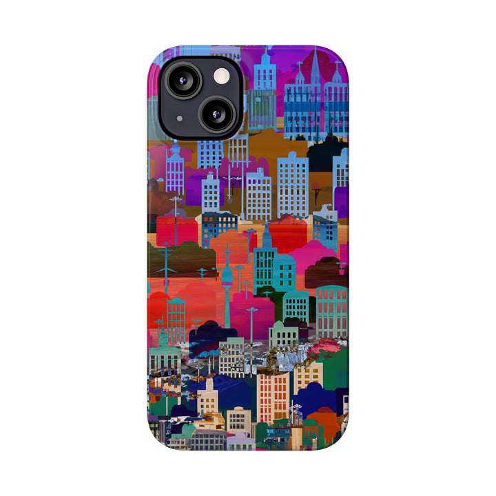 Slim Cute Phone Cases for Iphone - | iPhone 15 Case | iPhone 15 Pro Max Case, Iphone 14 Case, Iphone 14 Pro Max, Iphone 13, Summer Big City - Studio40ParkLane