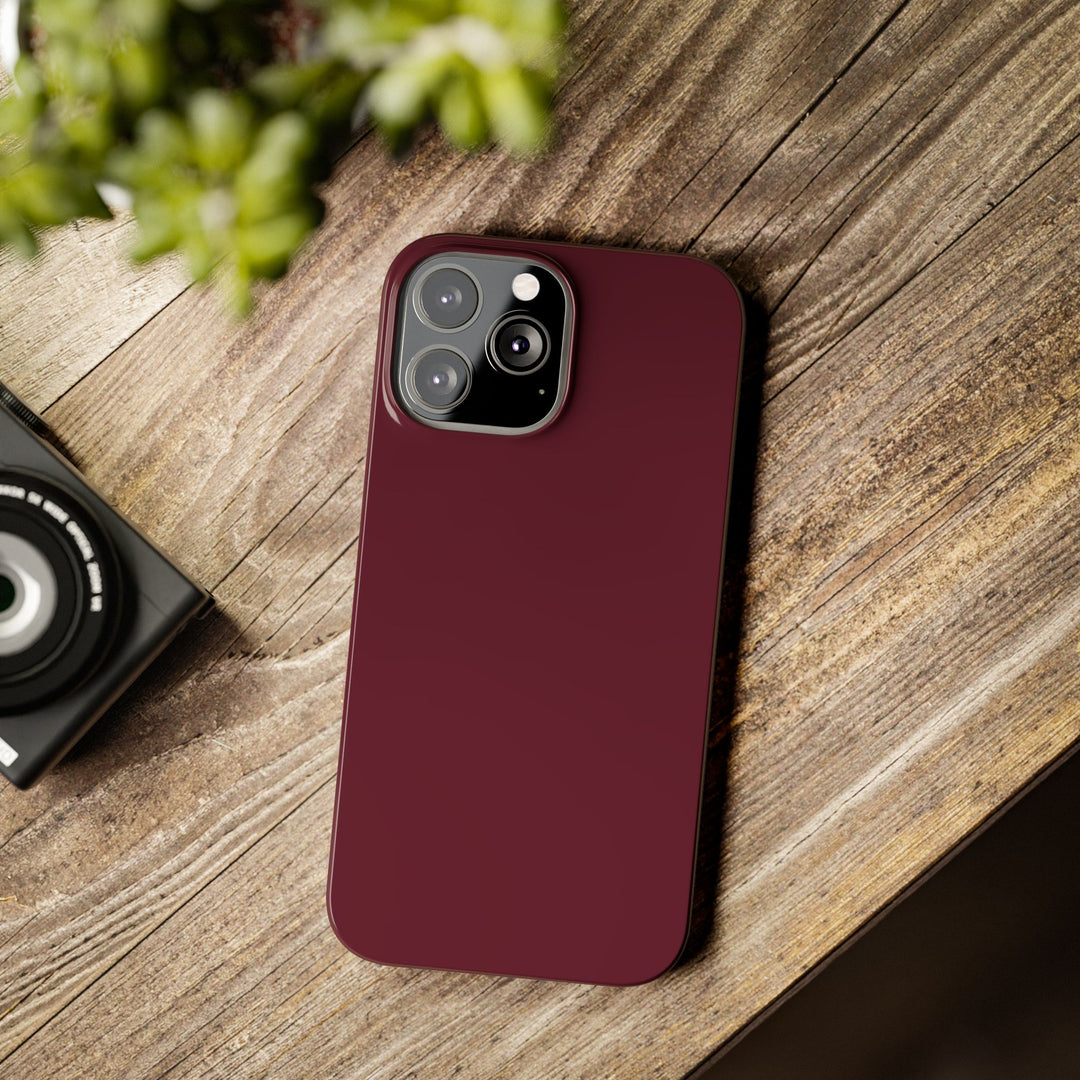 Slim Burgundy Maroon Gift for Her Aesthetic Cute Phone Case for Iphone 16 - | iPhone 15 Pro Max Case | iPhone 14 Case 13 12 11 10 9 8 7 - Studio40ParkLane