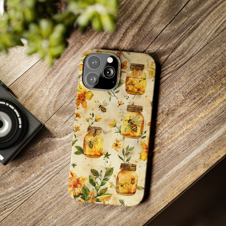 Slim Cute Phone Cases for Iphone | iPhone 15 Case | iPhone 15 Pro Max Case, Iphone 14, Iphone 14 Pro Max, Iphone 13, Honey Bees Yellow - Studio40ParkLane
