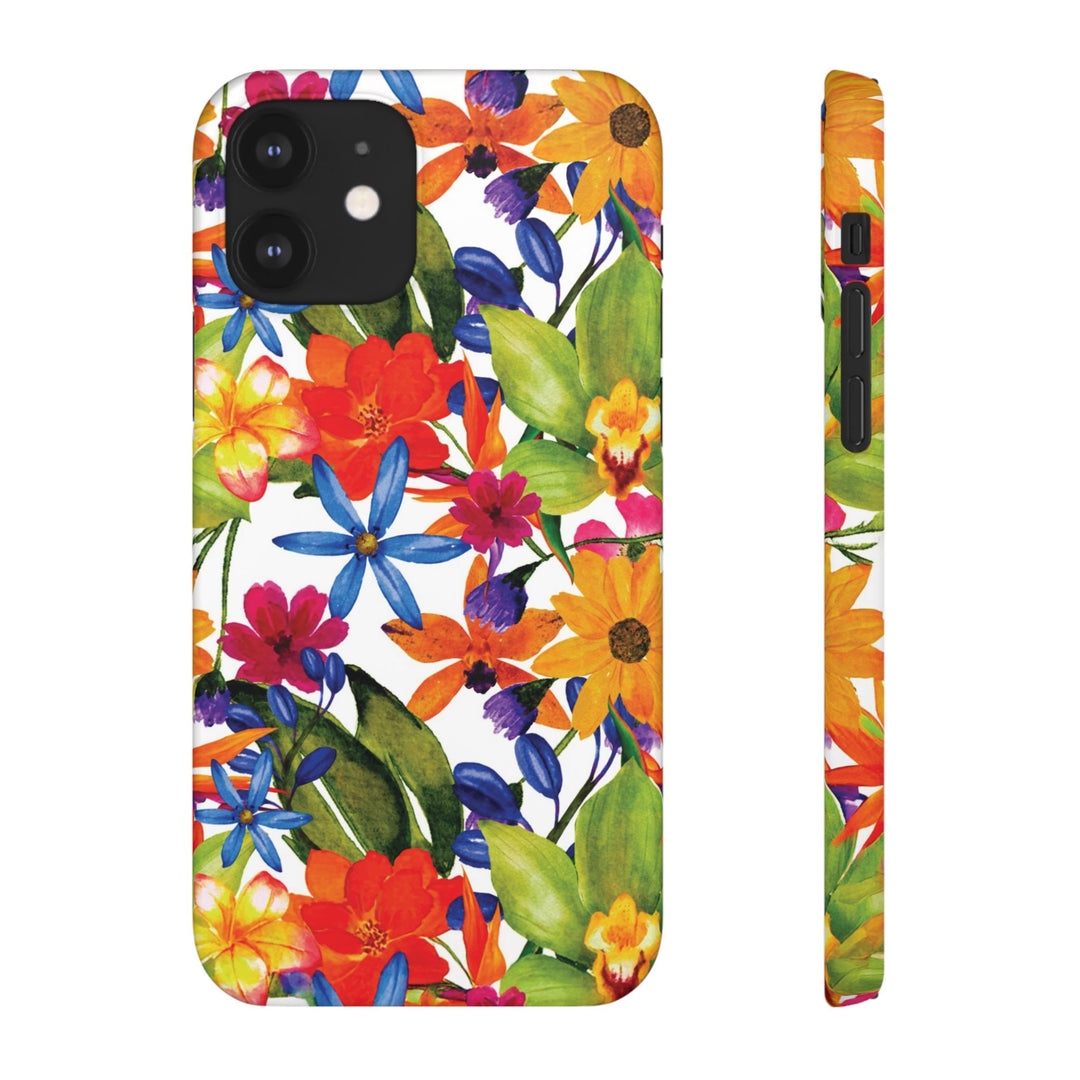 Sleek Snap Colorful Flowers Cute Phone Case for iPhone 16 15 14 13 12 11 X Xs Max Xr Pro Plus Samsung Galaxy S24 S23 S22 S21 S20 Note Ultra