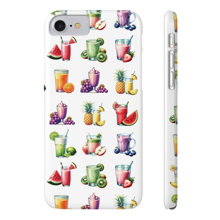 Slim Cute Phone Cases for Iphone - | iPhone 15 Case | iPhone 15 Pro Max Case, Iphone 14 Case, Iphone 14 Pro Max, Iphone 13, Tropical Summer Fruit Cocktail - Studio40ParkLane