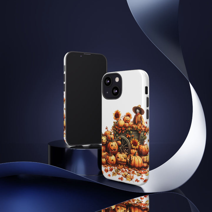 Impact Resistant, Fall Leaves Scarecrow, Cute Phone Cases for Samsung S24, S23, S22, S21, IPhone 15 pro Iphone 14 pro Iphone 13 IPhone 12 Iphone 11 - Studio40ParkLane