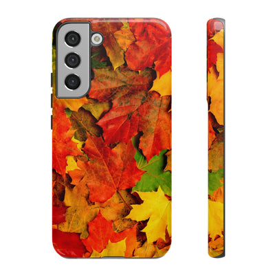 Fall Leaves Impact Resistant, Cute Phone Cases for Samsung S24, S23, S22, S21, IPhone 15 pro Iphone 14 pro Iphone 13 IPhone 12 Iphone 11