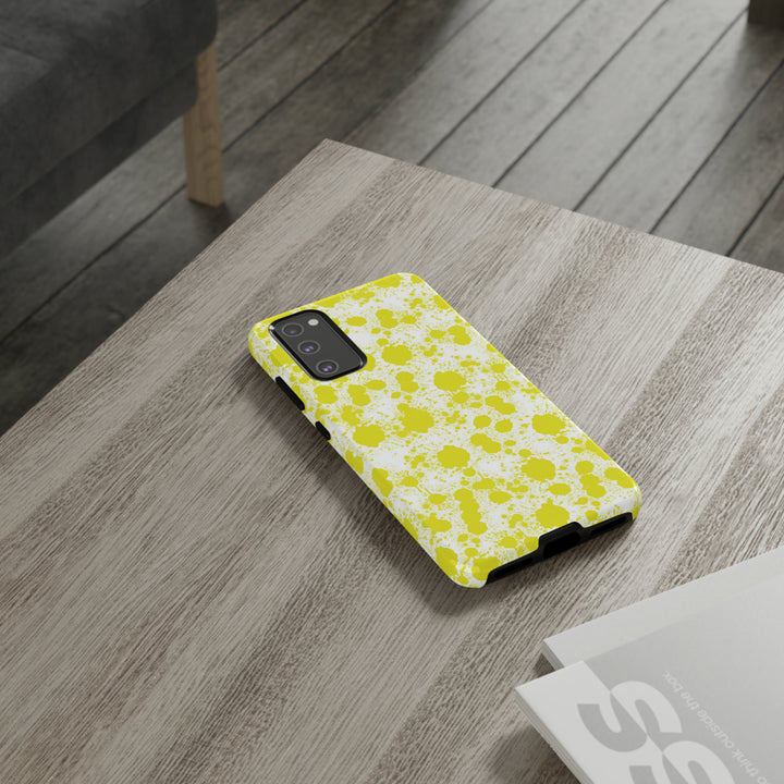Cool Phone Case | Aesthetic Phone Case | Paint Splash Yellow | For Samsung Galaxy S23, S22, S21, S20 | Luxury Double Layer | Cute - Studio40ParkLane
