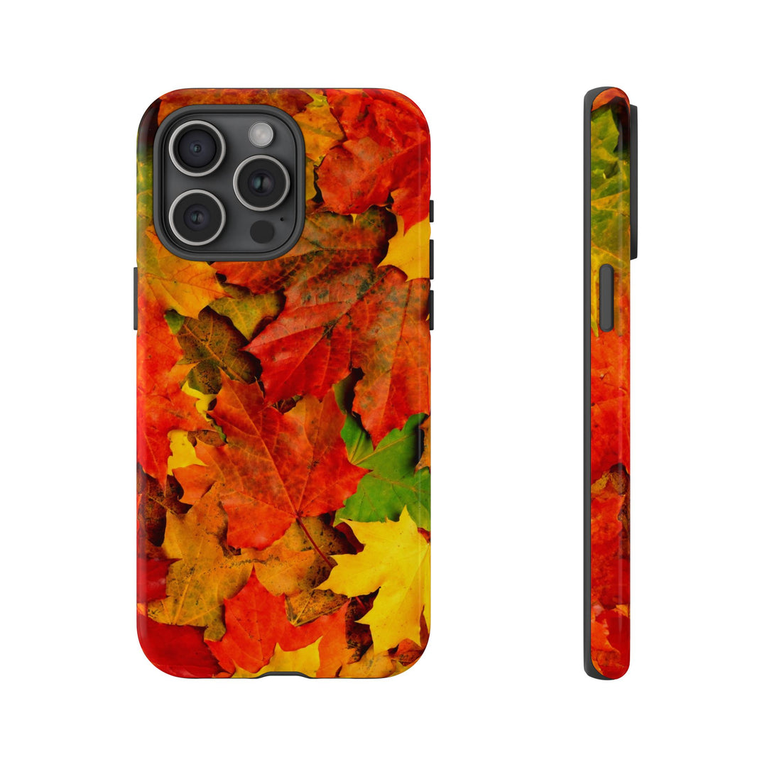 Fall Leaves Impact Resistant, Cute Phone Cases for Samsung S24, S23, S22, S21, IPhone 15 pro Iphone 14 pro Iphone 13 IPhone 12 Iphone 11 - Studio40ParkLane