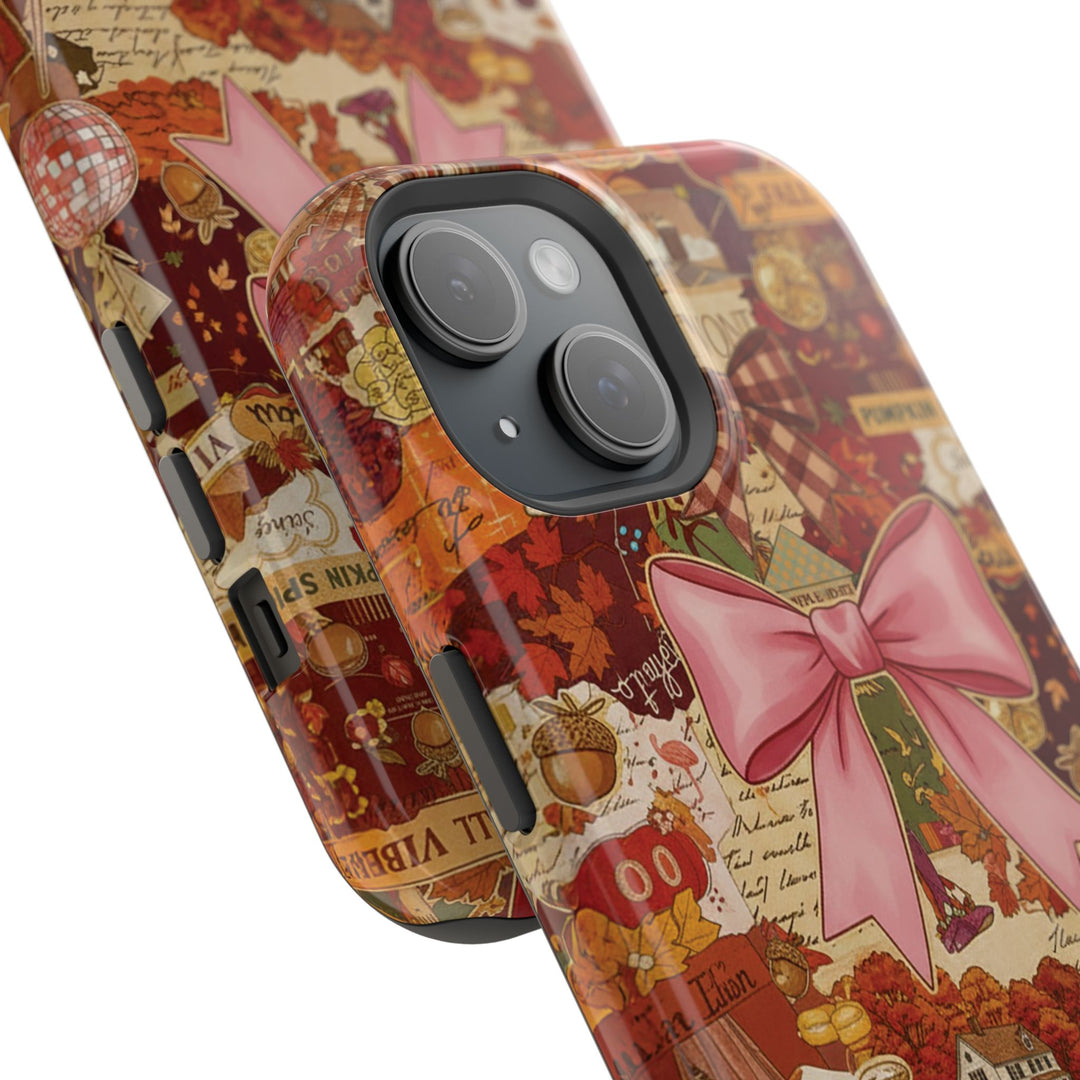 New England Fall Coquette Collage Tough Magsafe Cute Phone Cases for Iphone | iPhone 15 Pro Max Case, Iphone 14, Iphone 14 13 12 11 10 9 8 7 - Studio40ParkLane