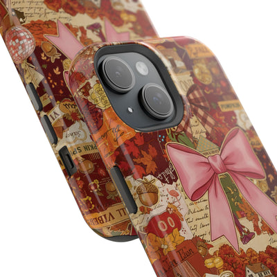 New England Fall Coquette Collage Tough Magsafe Cute Phone Cases for Iphone | iPhone 15 Pro Max Case, Iphone 14, Iphone 14 13 12 11 10 9 8 7 - Studio40ParkLane