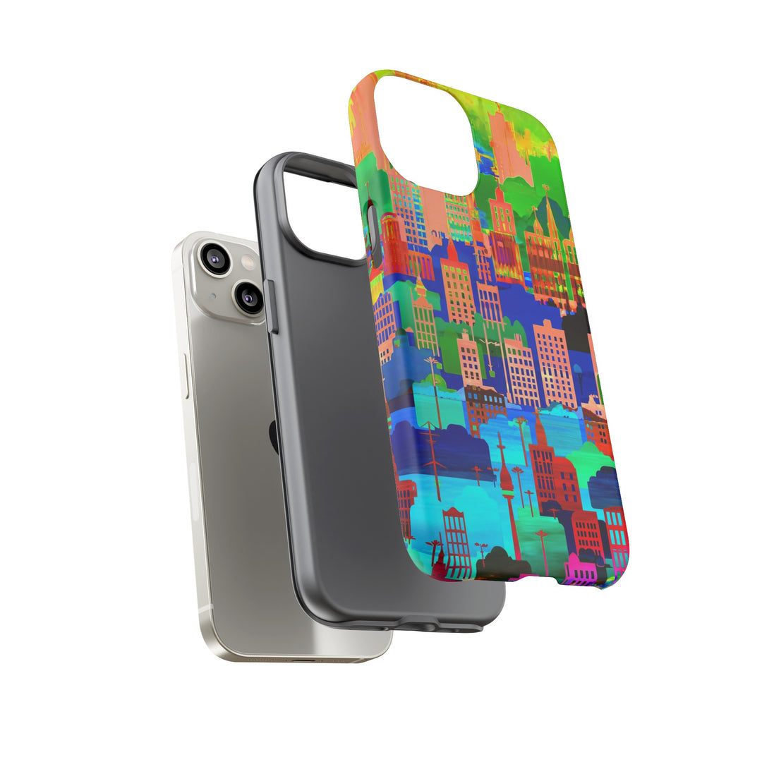 Cute Samsung Case | Cool Iphone Case | Summer City Skyline, Samsung S24, S23, S22, S21, IPhone 15 Case | Iphone 14 Case, Iphone 13 Case - Studio40ParkLane