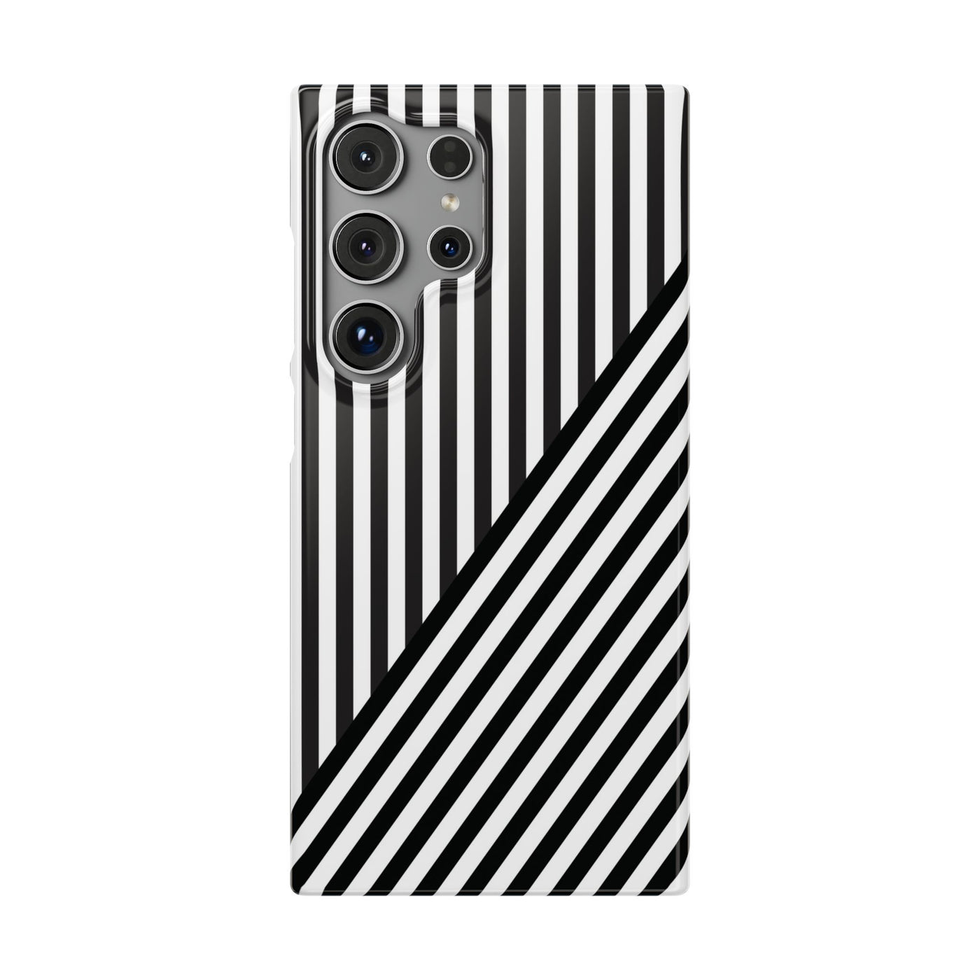 Aesthetic Black White Stripes Cute Phone Case Sleek Snap - For iPhone 17 Pro Max iPhone 16 Pro iPhone 15 Iphone 14 Plus 13 Pro 12 11 10 Gift - Studio40ParkLane