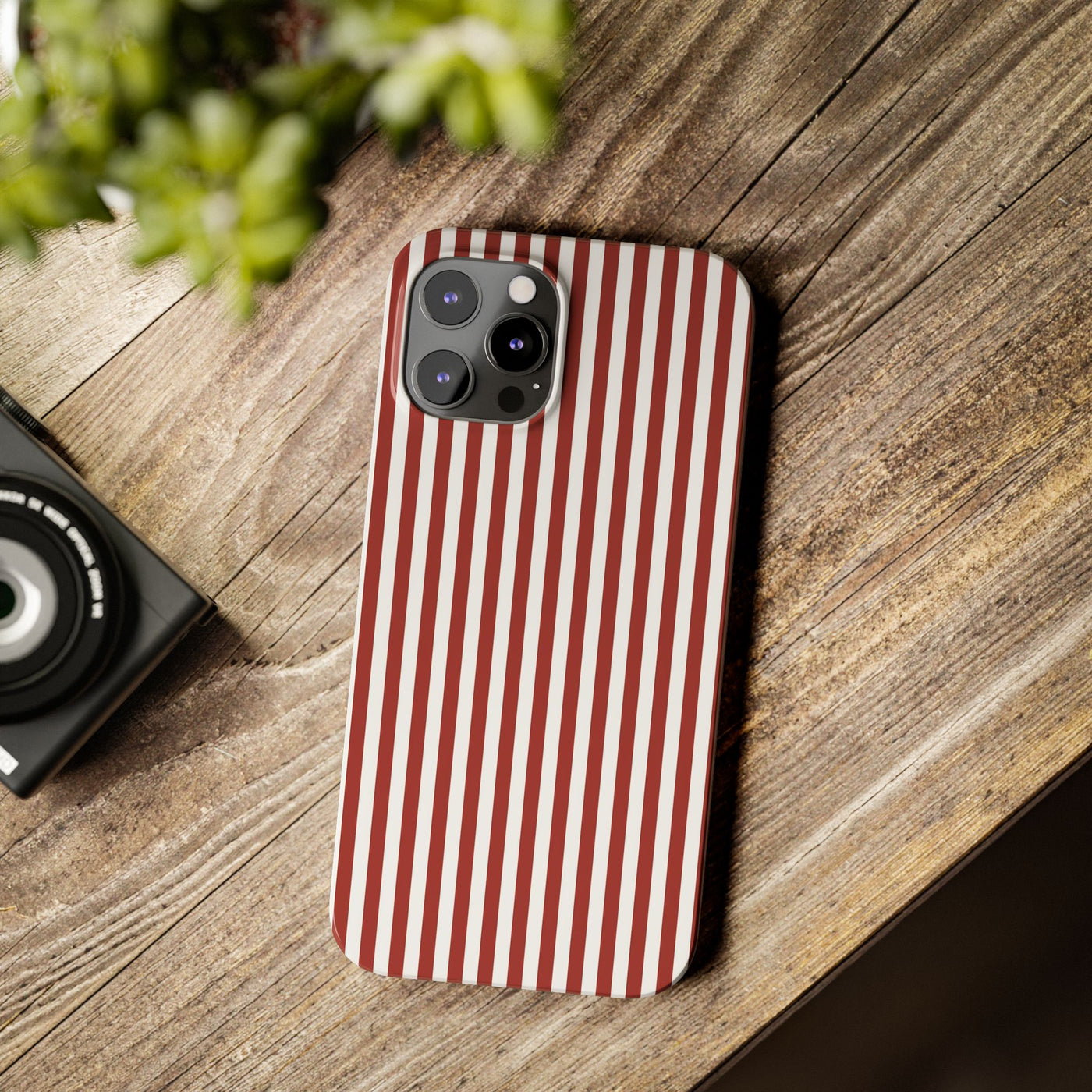 Slim Farmhouse Red Striped Cute Phone Case for Iphone 16 - | iPhone 15 Pro Max Case | iPhone 14 Case Iphone 13 12 11 10 9 8 7 Gift for Her - Studio40ParkLane