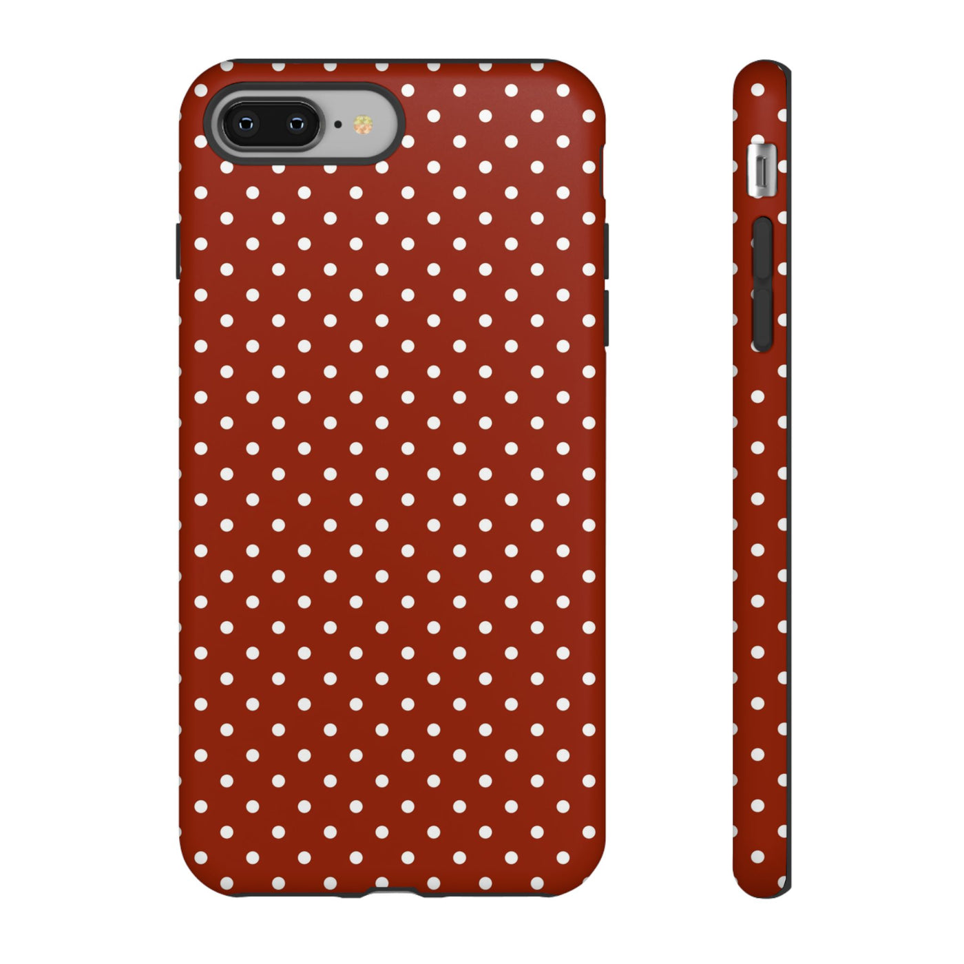 Aesthetic Tough Clay Red Polka Dots Premium Phone Case - For iPhone 17 Pro Max iPhone 16 Pro iPhone 15 Iphone 14 Plus 13 Pro 12 11 10 XR XS - Studio40ParkLane