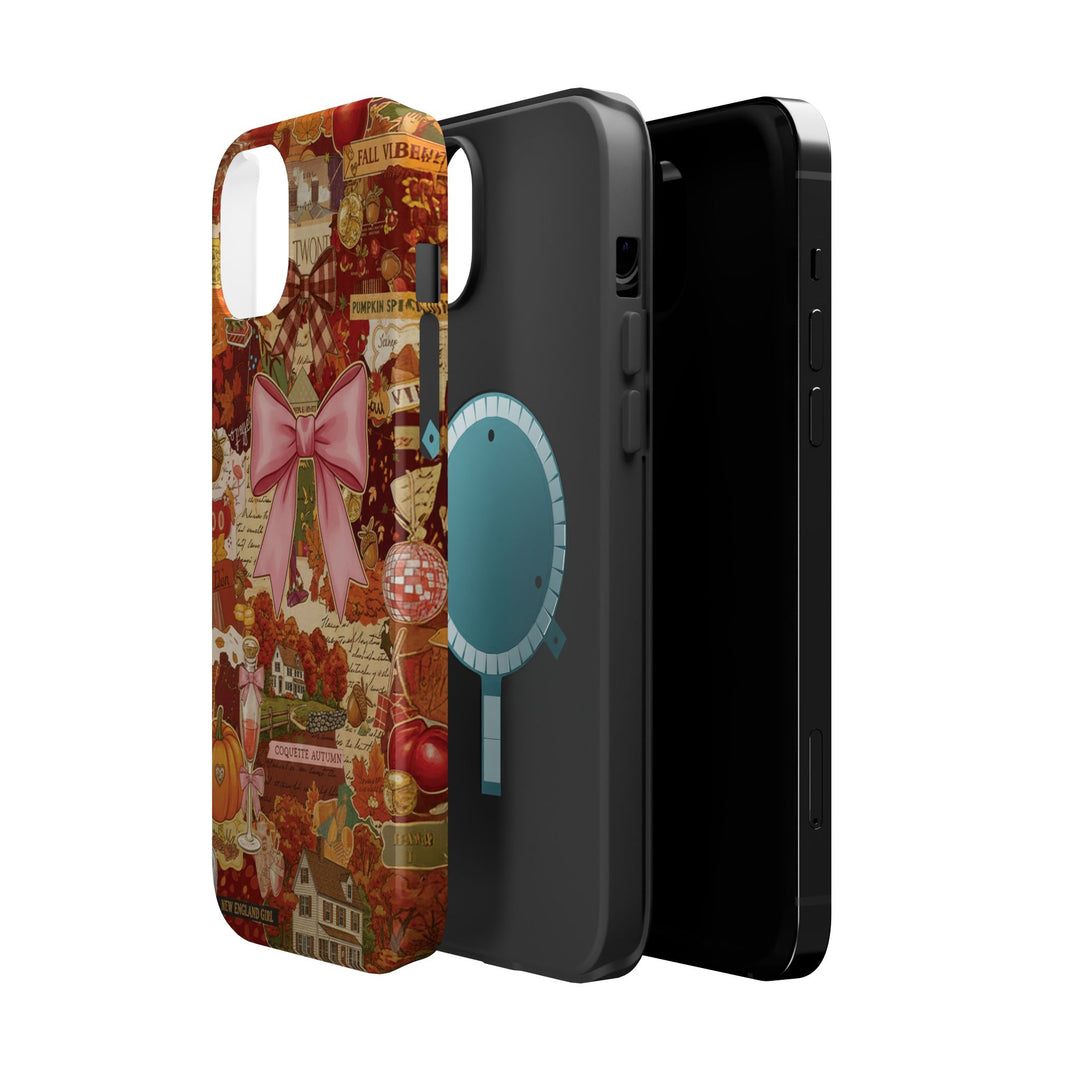 New England Fall Coquette Collage Tough Magsafe Cute Phone Cases for Iphone | iPhone 15 Pro Max Case, Iphone 14, Iphone 14 13 12 11 10 9 8 7 - Studio40ParkLane