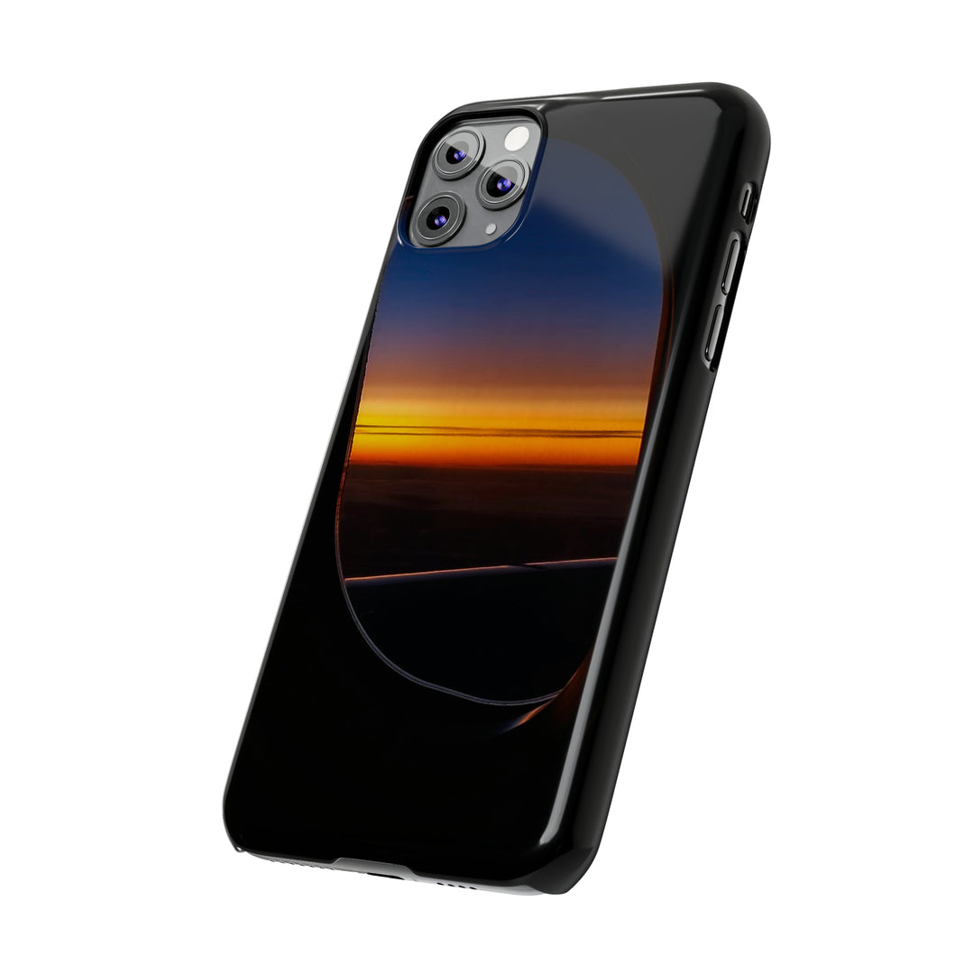 Slim Cute Phone Cases for Iphone - | iPhone 15 Case | iPhone 15 Pro Max Case, Iphone 14 Case, Iphone 14 Pro Max, Iphone 13, Airplane Window Sunset - Studio40ParkLane