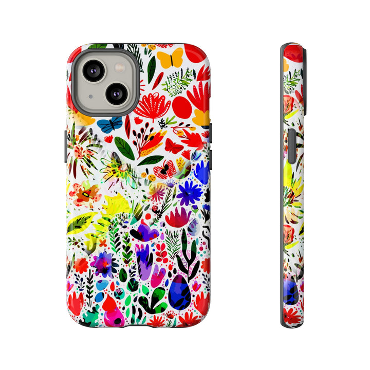 Impact Resistant, Colored Flowers, Cute Phone Cases for Samsung S24, S23, S22, S21, IPhone 15 pro Iphone 14 pro Iphone 13 IPhone 12 Iphone 11 - Studio40ParkLane