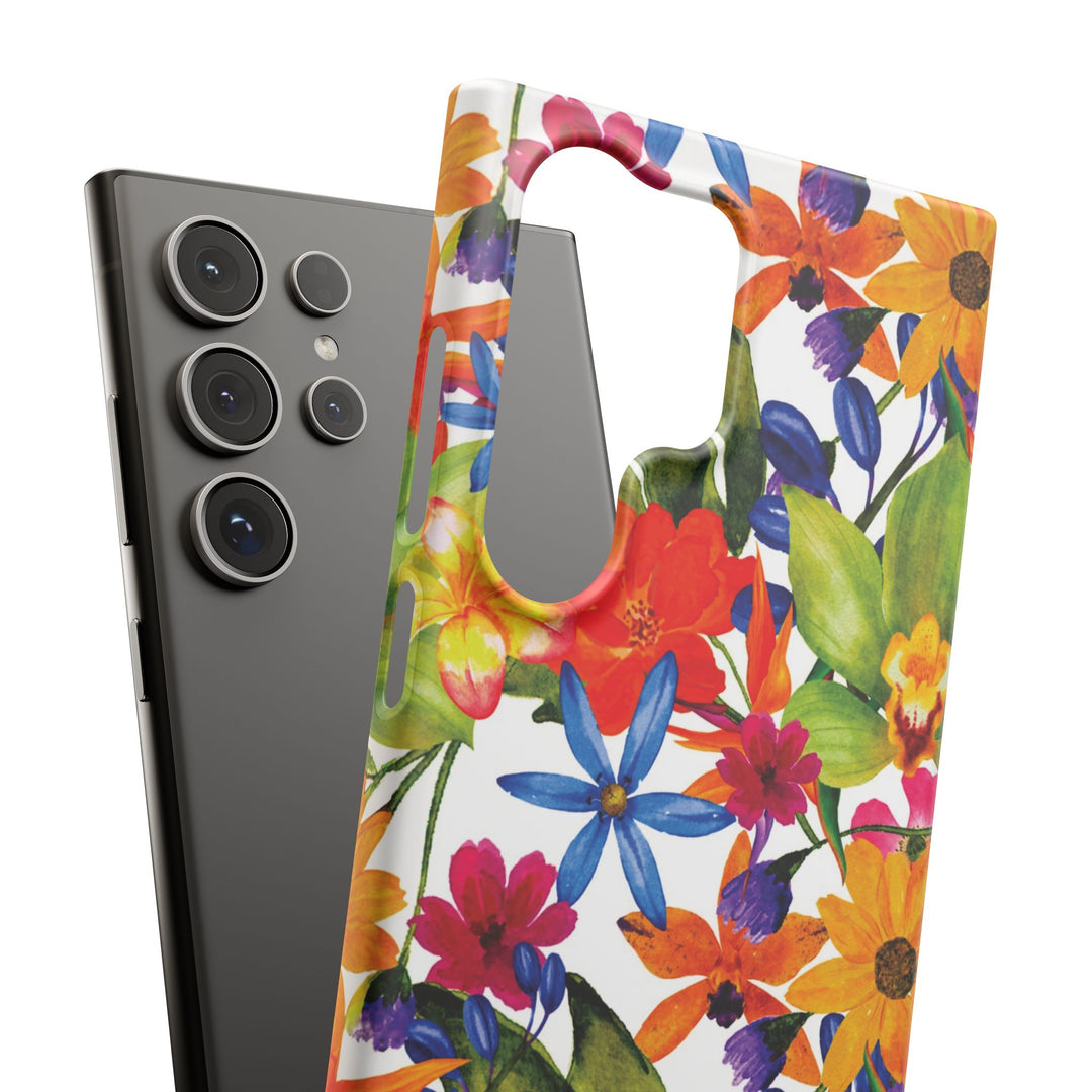 Sleek Snap Colorful Flowers Cute Phone Case for iPhone 16 15 14 13 12 11 X Xs Max Xr Pro Plus Samsung Galaxy S24 S23 S22 S21 S20 Note Ultra