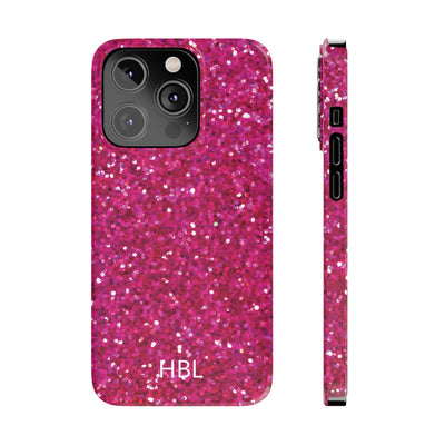 Personalized Slim Muted Pink Faux Play on Glitter Effect Cute Phone Cases for Iphone 16 Pro Max | iPhone 15 Case | iPhone 15 Pro Max Case, Iphone 14, Iphone 14 Pro Max, Iphone 13 12 11 8 7