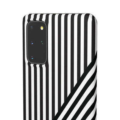 Aesthetic Black White Stripes Cute Phone Case Sleek Snap - For iPhone 17 Pro Max iPhone 16 Pro iPhone 15 Iphone 14 Plus 13 Pro 12 11 10 Gift - Studio40ParkLane
