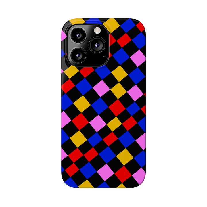 Slim Abstract Colorful Checkerboard Cute Phone Case for Iphone 17 - | iPhone 16 Pro Max Case | iPhone 15 Case Iphone 14 13 12 11 Gift for Her - Studio40ParkLane