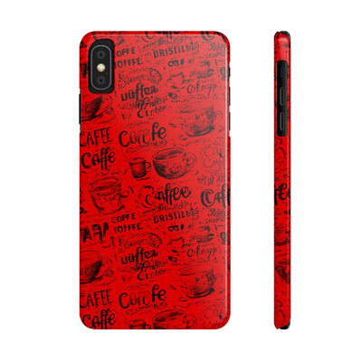 Slim Cute iPhone Cases - | iPhone 15 Case | iPhone 15 Pro Max Case, Iphone 14 Case, Iphone 14 Pro Max, Iphone 13, Red Black Coffee