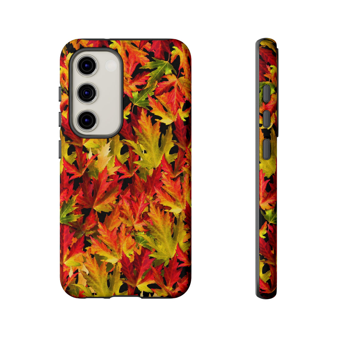 Fall Leaves Impact Resistant, Cute Phone Cases for Samsung S24, S23, S22, S21, IPhone 15 pro Iphone 14 pro Iphone 13 IPhone 12 Iphone 11 - Studio40ParkLane