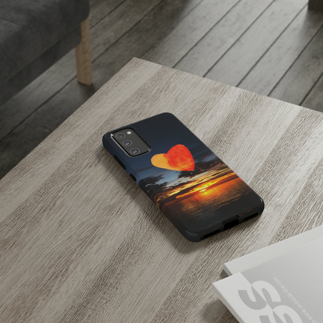 Cute Samsung Phone Case | Aesthetic Samsung Phone Case | Galaxy S23, S22, S21, S20 | Luxury case, Cute Rising Heart Sunset Phone Case - Studio40ParkLane