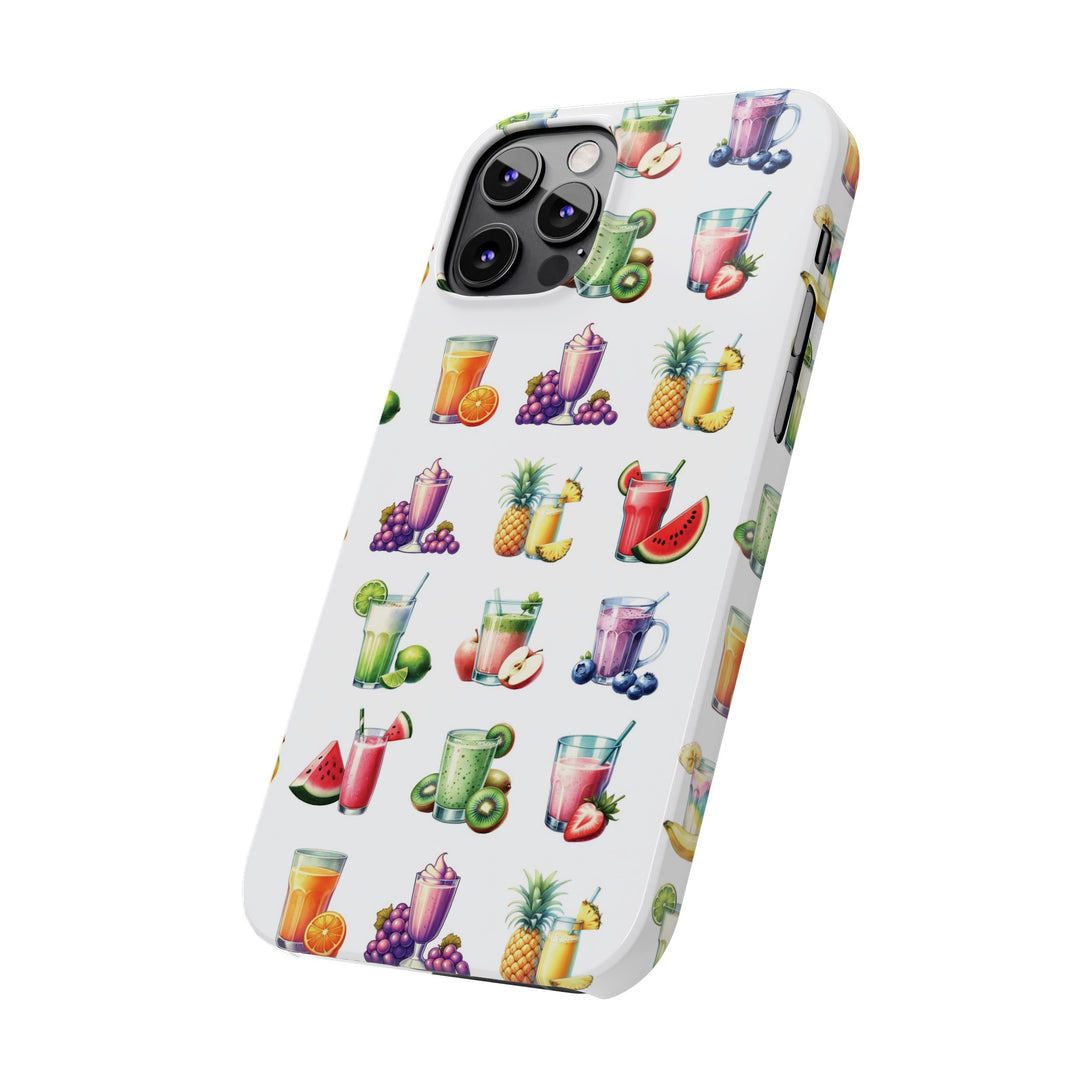 Slim Cute Phone Cases for Iphone - | iPhone 15 Case | iPhone 15 Pro Max Case, Iphone 14 Case, Iphone 14 Pro Max, Iphone 13, Tropical Summer Fruit Cocktail - Studio40ParkLane