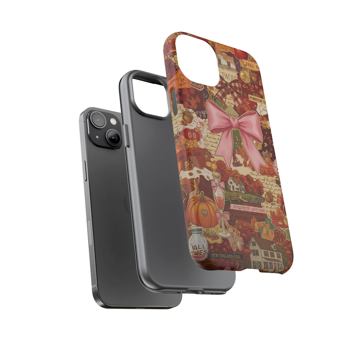 New England Fall Coquette Collage Tough Premium Phone Case - For iPhone 16 Pro Max iPhone 15 Pro iPhone Iphone 14 Plus 13 Pro 12 11 10 XR XS