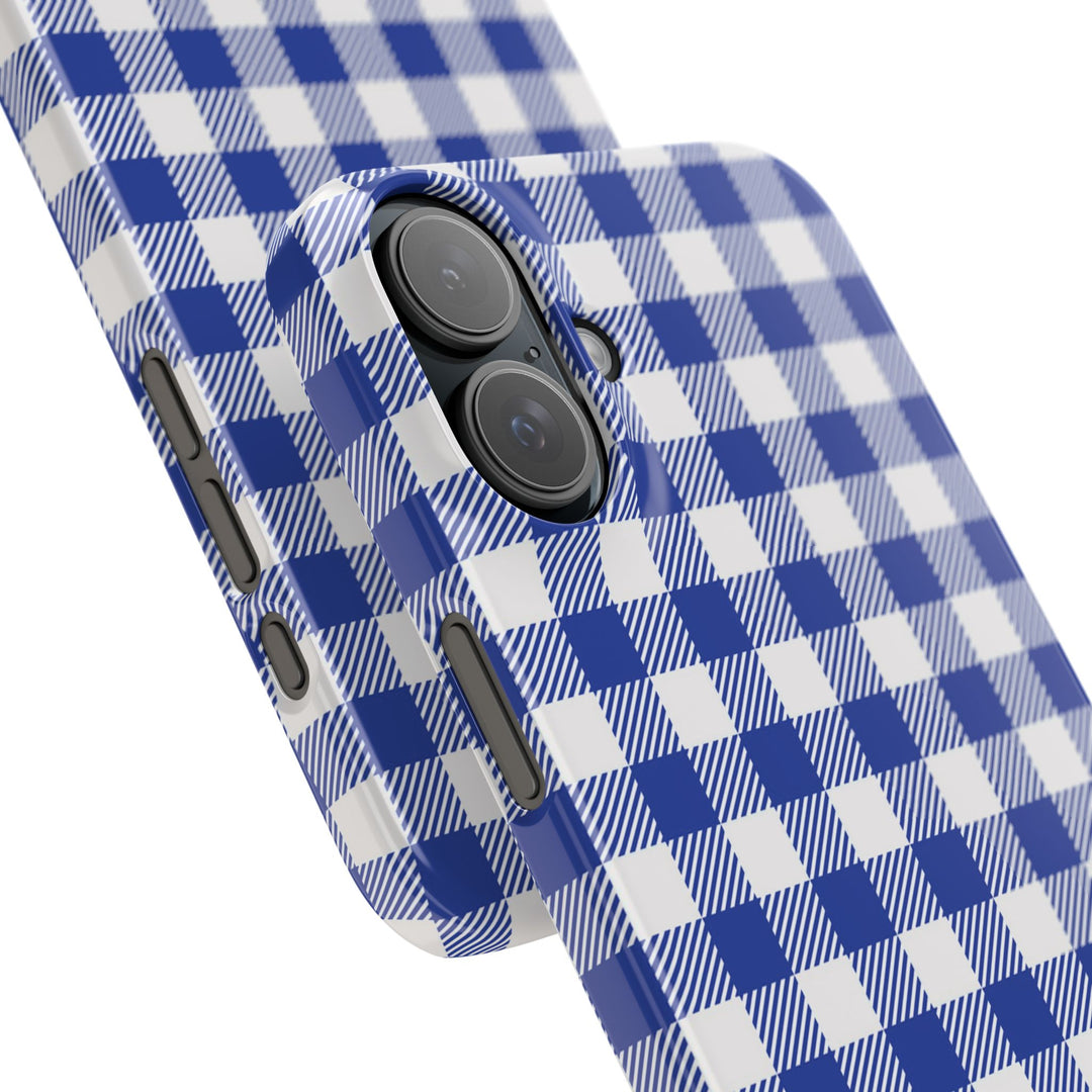 Slim Blue Gingham Gift for Her Cute Phone Cases for Iphone 16 Pro Max | iPhone 15 Case | iPhone 15 Pro Max Case, Iphone 14, 13, 12, 11, 10, 8, 7 - Studio40ParkLane