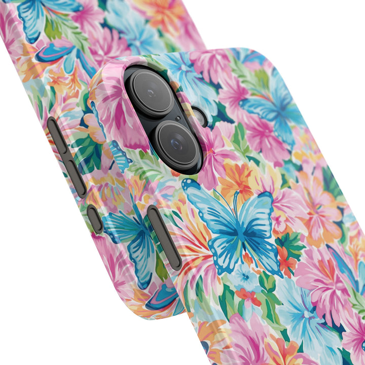 Sleek Snap Butterflies Flowers Cute Phone Case for iPhone 16 15 14 13 12 11 X Xs Max Xr Pro Plus Samsung Galaxy S24 S23 S22 S21 S20 Ultra