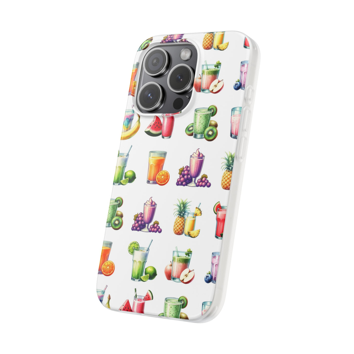 Cute Flexi Phone Cases, For Iphones and Samsung Galaxy Phones, Tropical Summer Fruit Cocktails, Galaxy S23 Phone Case, Samsung S22 Case, Samsung S21, Iphone 15, Iphone 14, Iphone 13