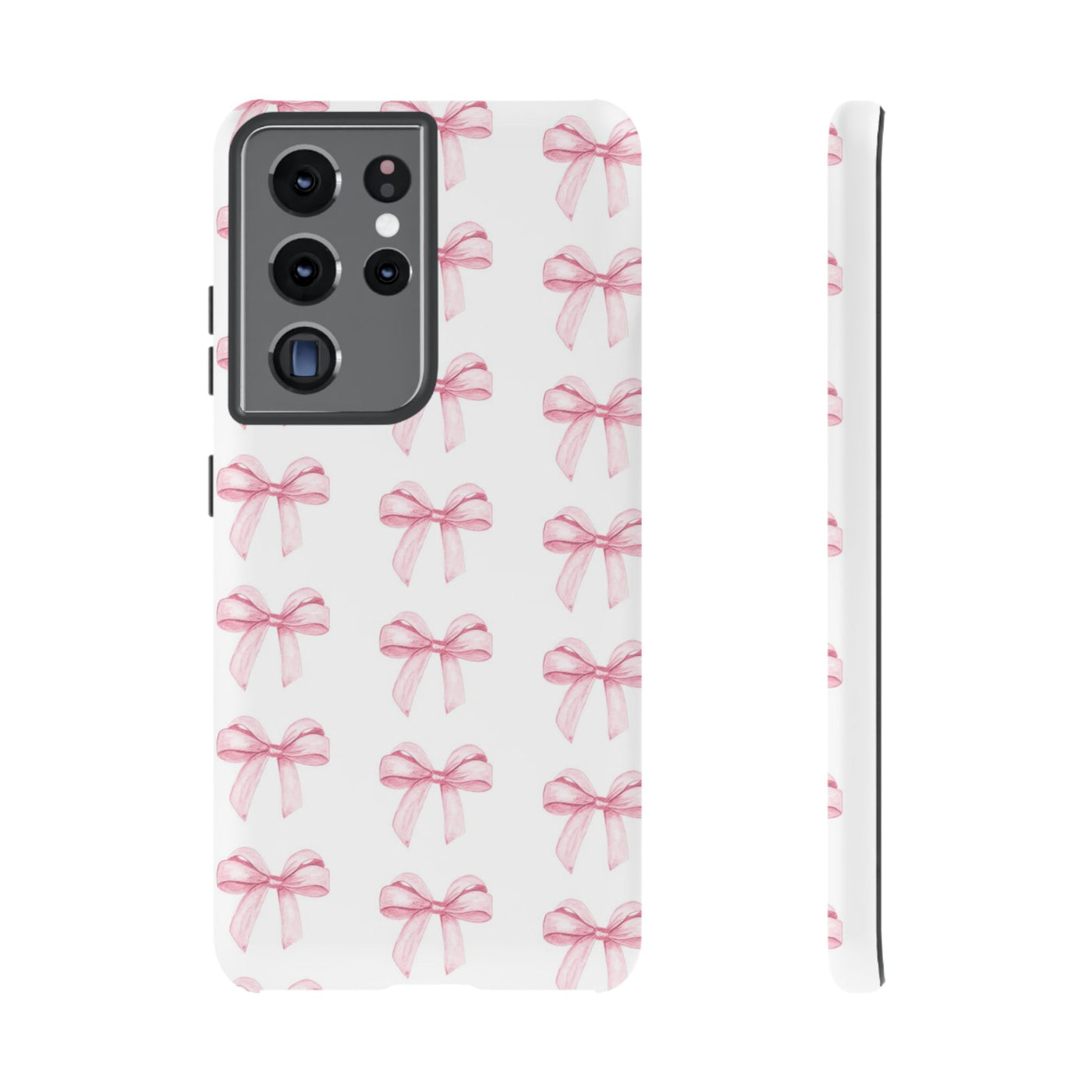 Pink Bows Cute Phone Case, for IPhone 16 Pro Max | Iphone 15, Iphone 14, IPhone 13 Case, 11 8 7, Samsung Galaxy S24, S23, S22, S21, 2 Layer Protection