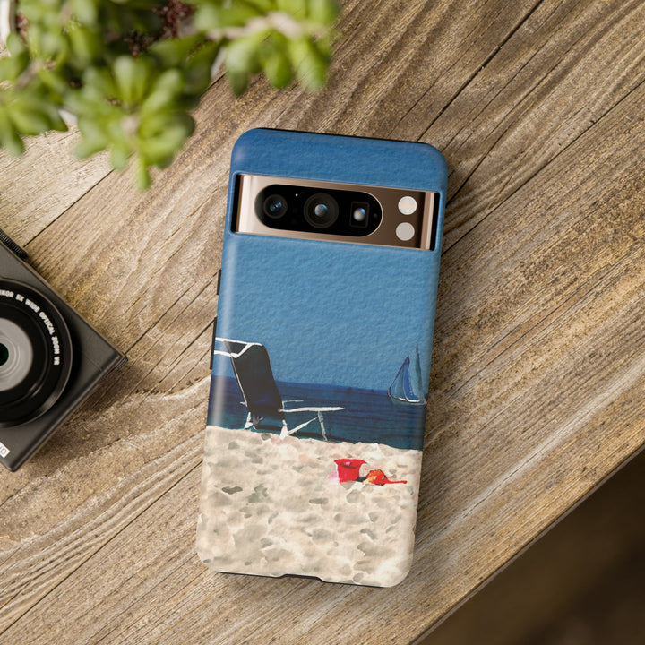 Cute Samsung Case | Cool Iphone Case | Summer Blue Beach Chair, Samsung S24, S23, S22, S21, IPhone 15 Case | Iphone 14 Case, Iphone 13 Case - Studio40ParkLane