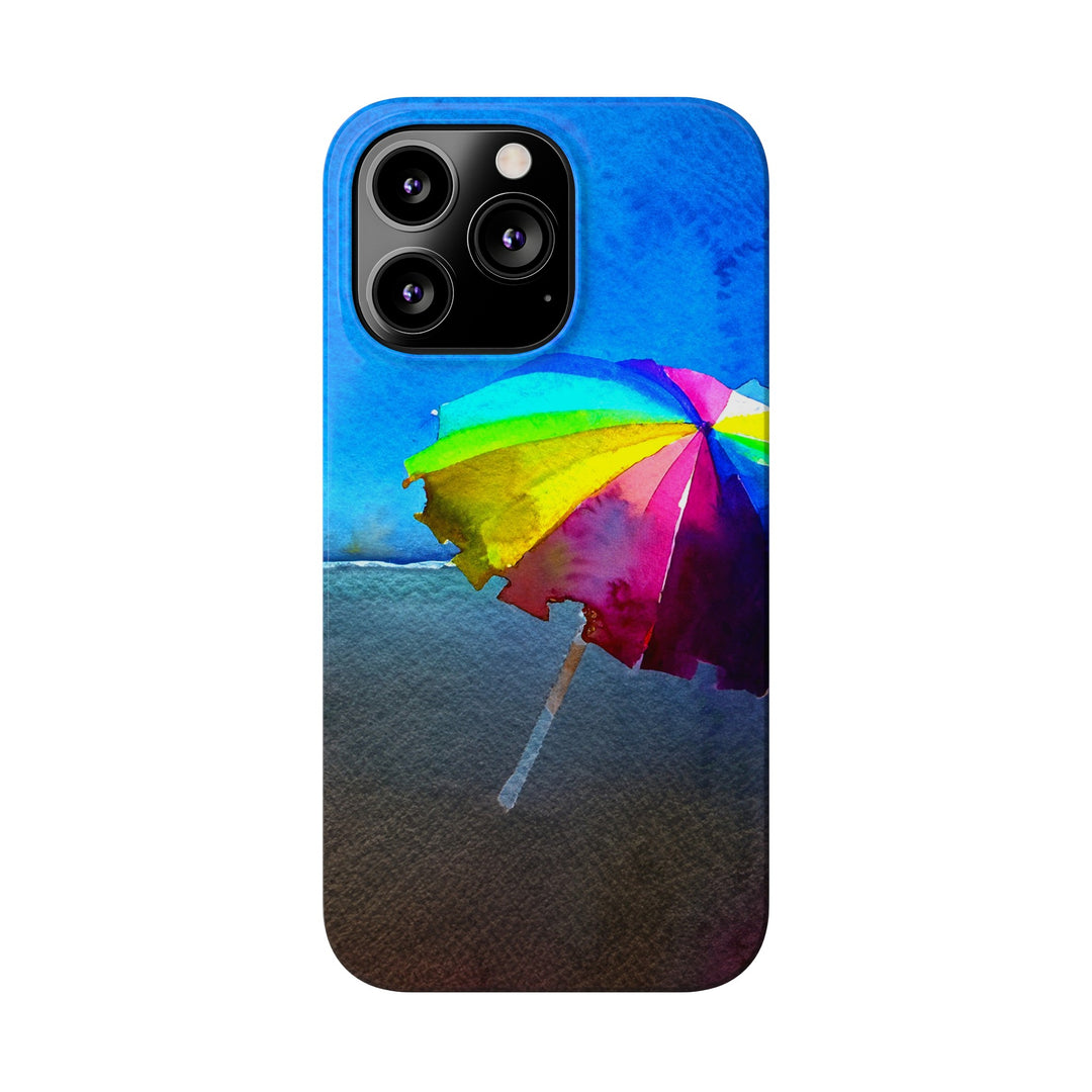 Slim Cute Phone Cases for Iphone - | iPhone 15 Case | iPhone 15 Pro Max Case, Iphone 14 Case, Iphone 14 Pro Max, Iphone 13, Summer Beach Umbrella - Studio40ParkLane